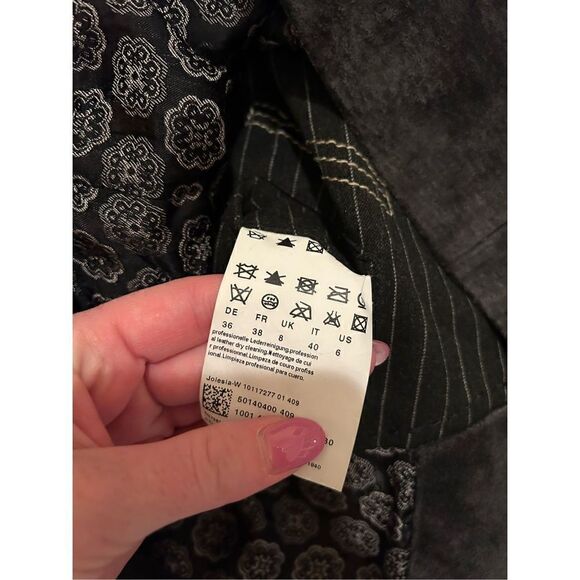 Hugo Boss Women’s Black Pigskin Leather Jacket Size 6 - Picture 10 of 12